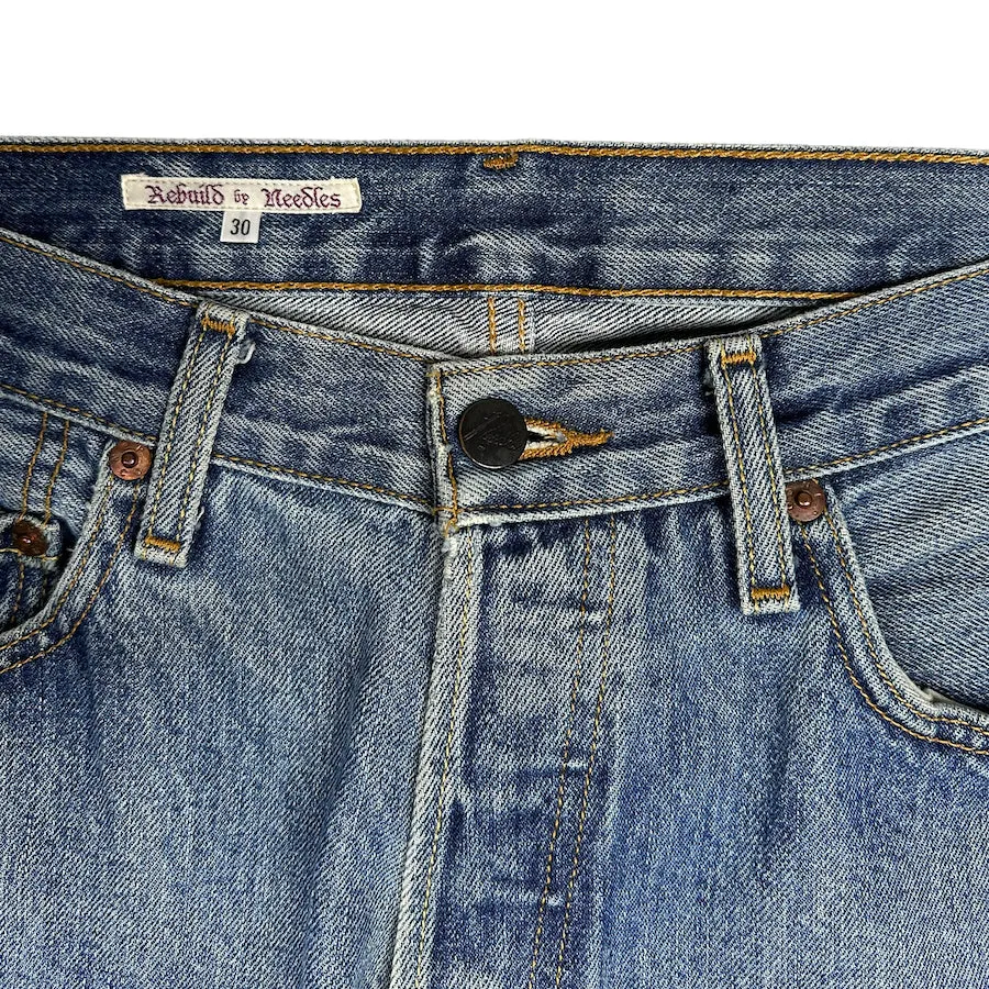 REBUILD BY NEEDLES LIGHT WASH FLARED DENIM