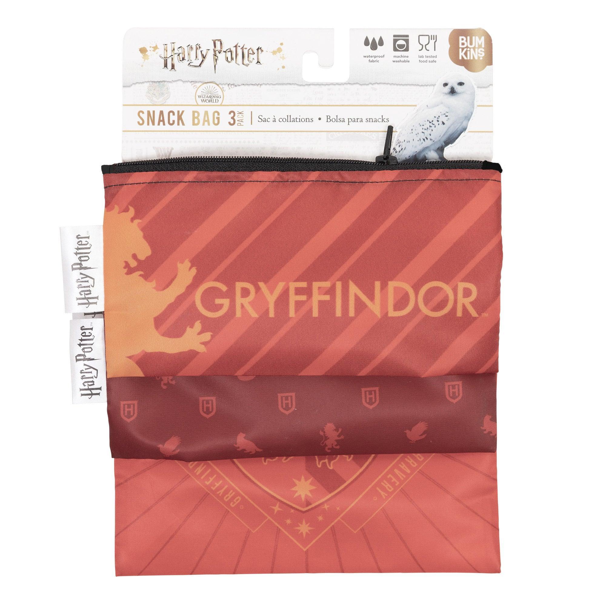 Reusable Snack Bag, 3-Pack: Gryffindor