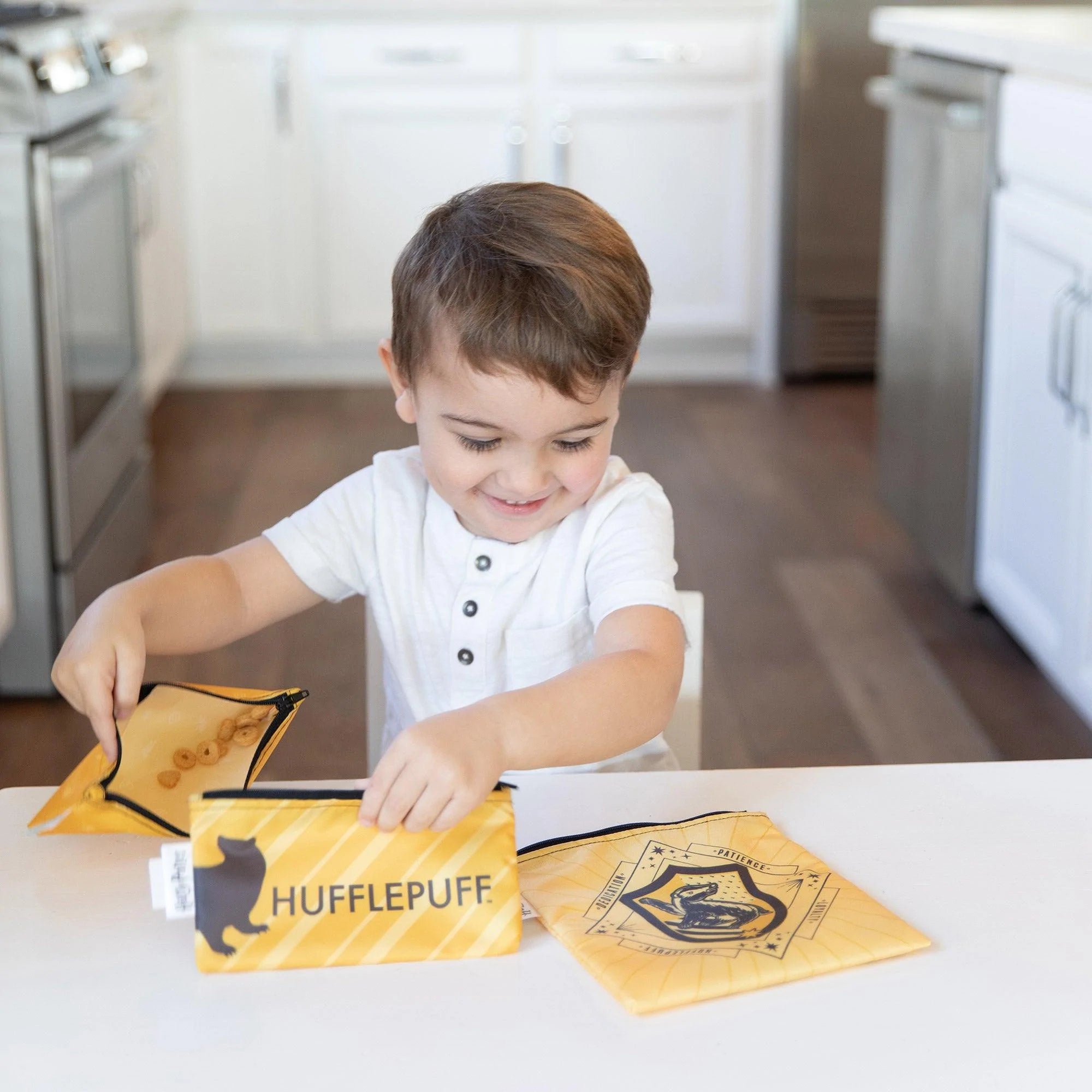 Reusable Snack Bag, 3-Pack: Hufflepuff