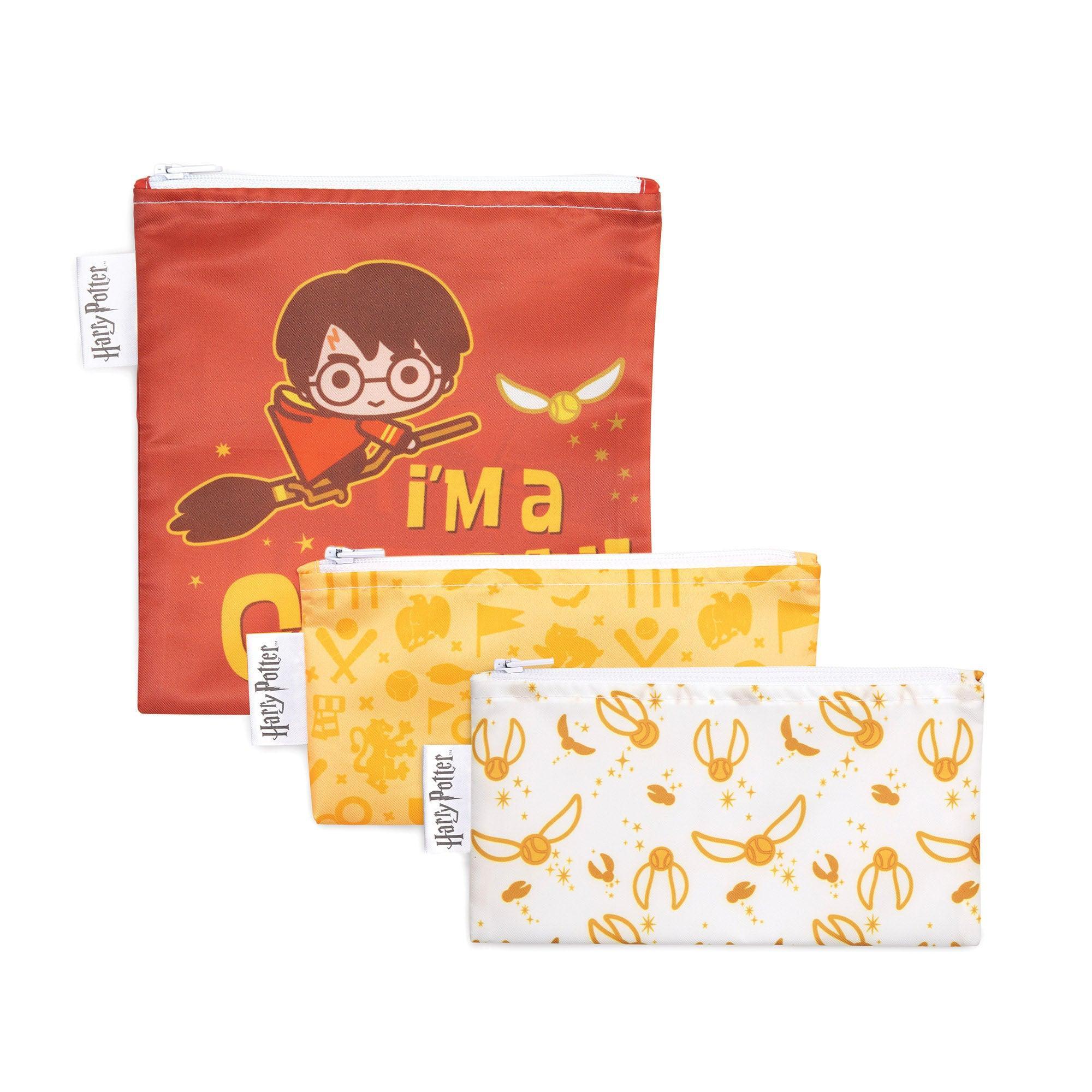 Reusable Snack Bag, 3-Pack: Quidditch