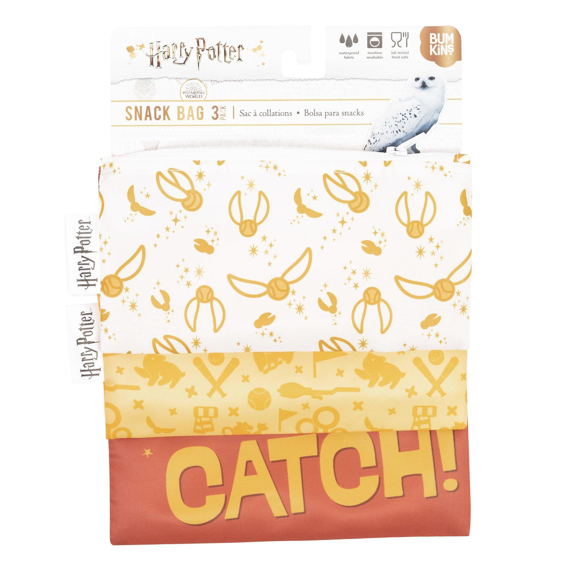 Reusable Snack Bag, 3-Pack: Quidditch