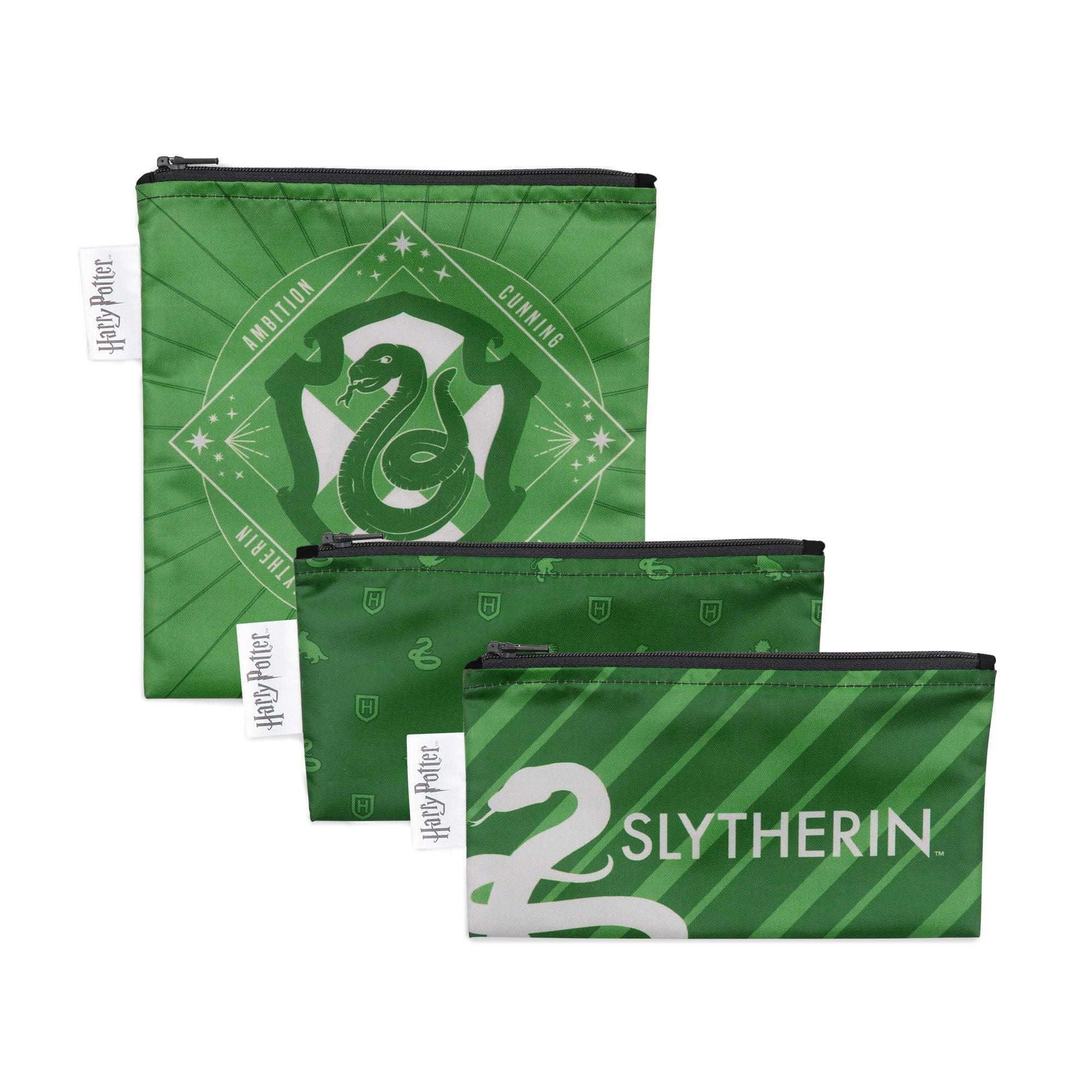 Reusable Snack Bag, 3-Pack: Slytherin