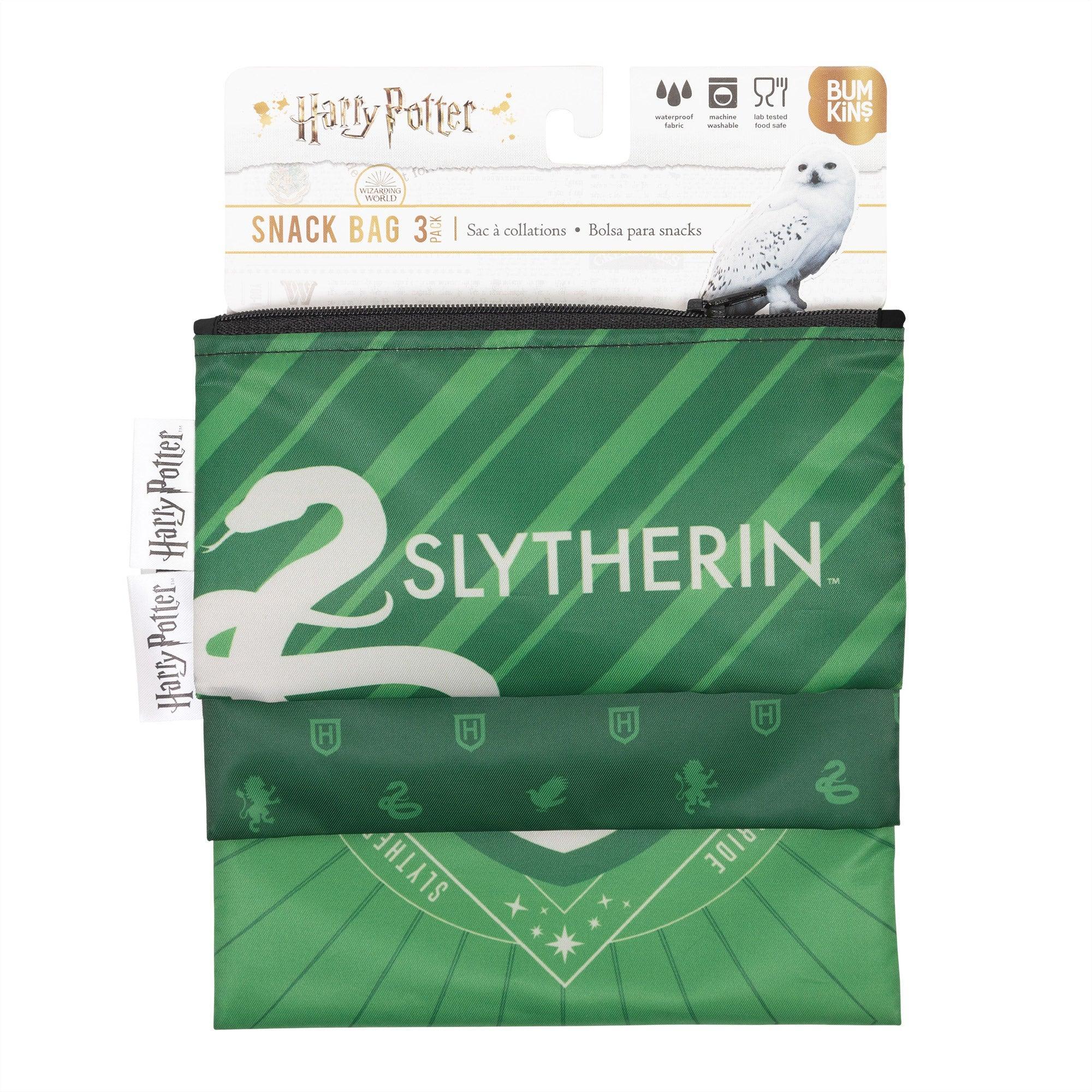 Reusable Snack Bag, 3-Pack: Slytherin