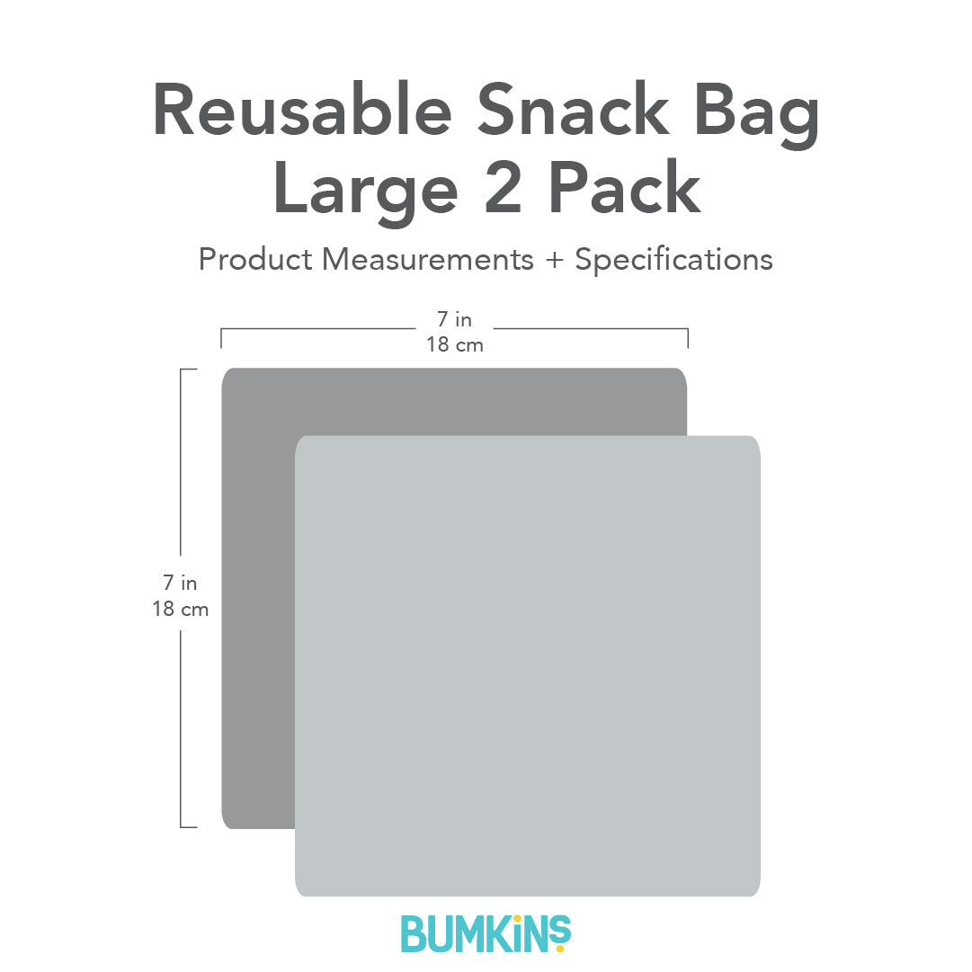 Reusable Snack Bag, Large 2 Pack: Double Check