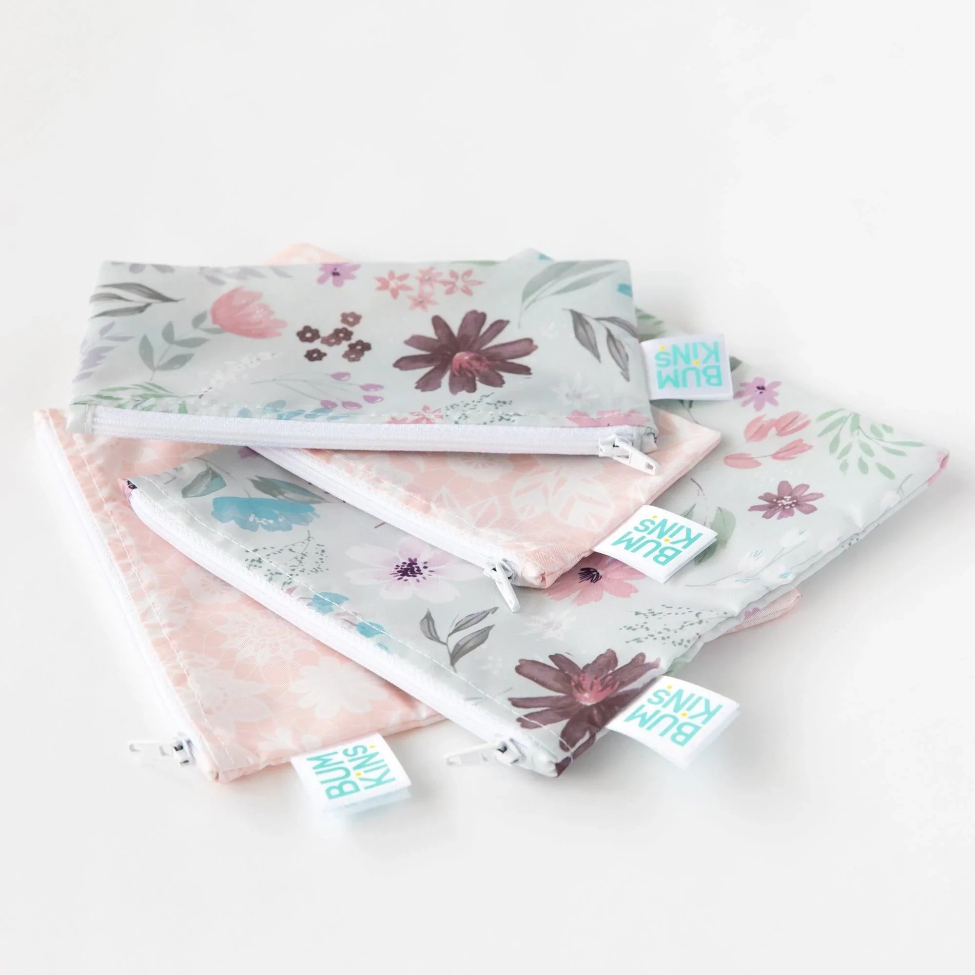 Reusable Snack Bag, Large 2-Pack: Floral & Lace