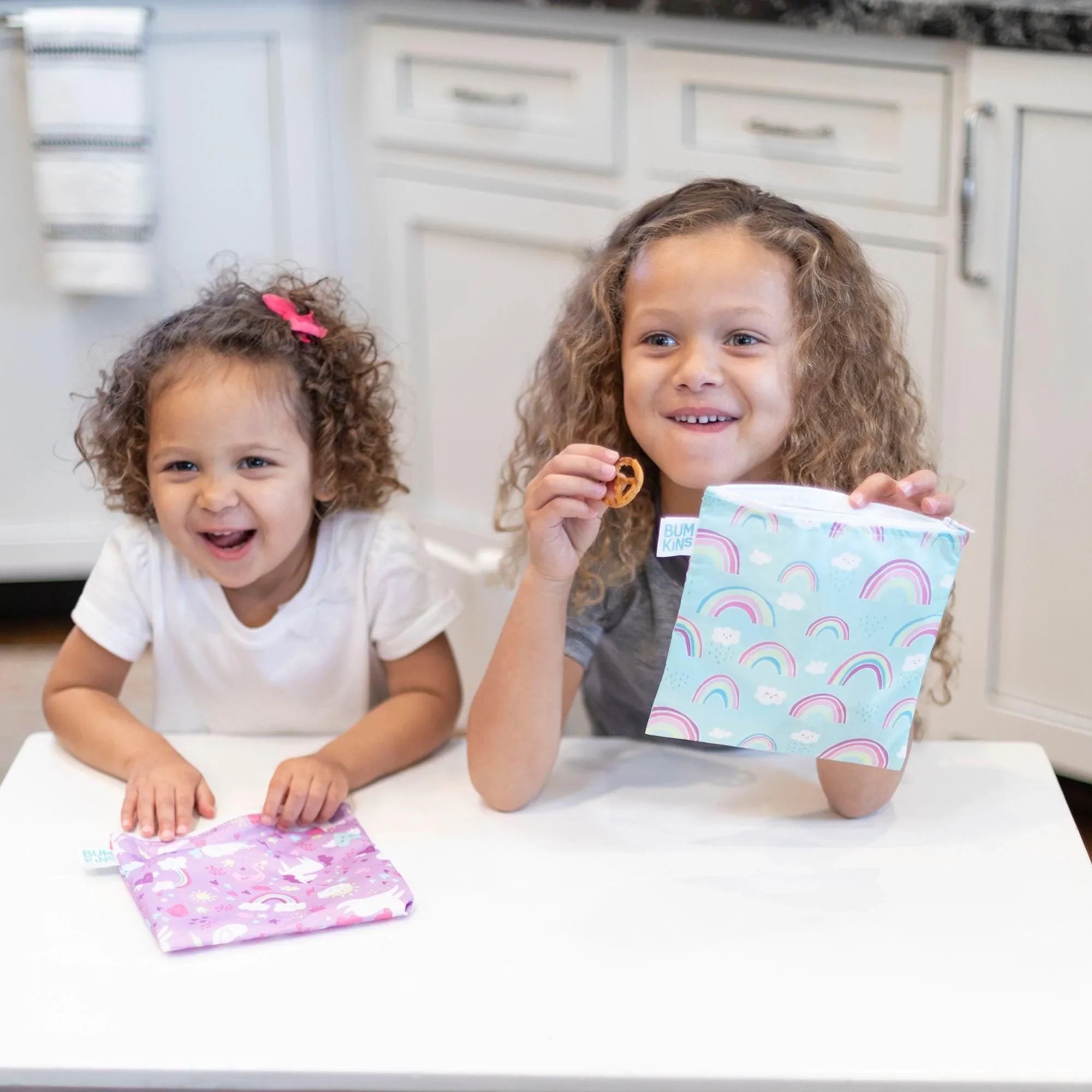 Reusable Snack Bag, Large 2-Pack: Rainbows & Unicorns