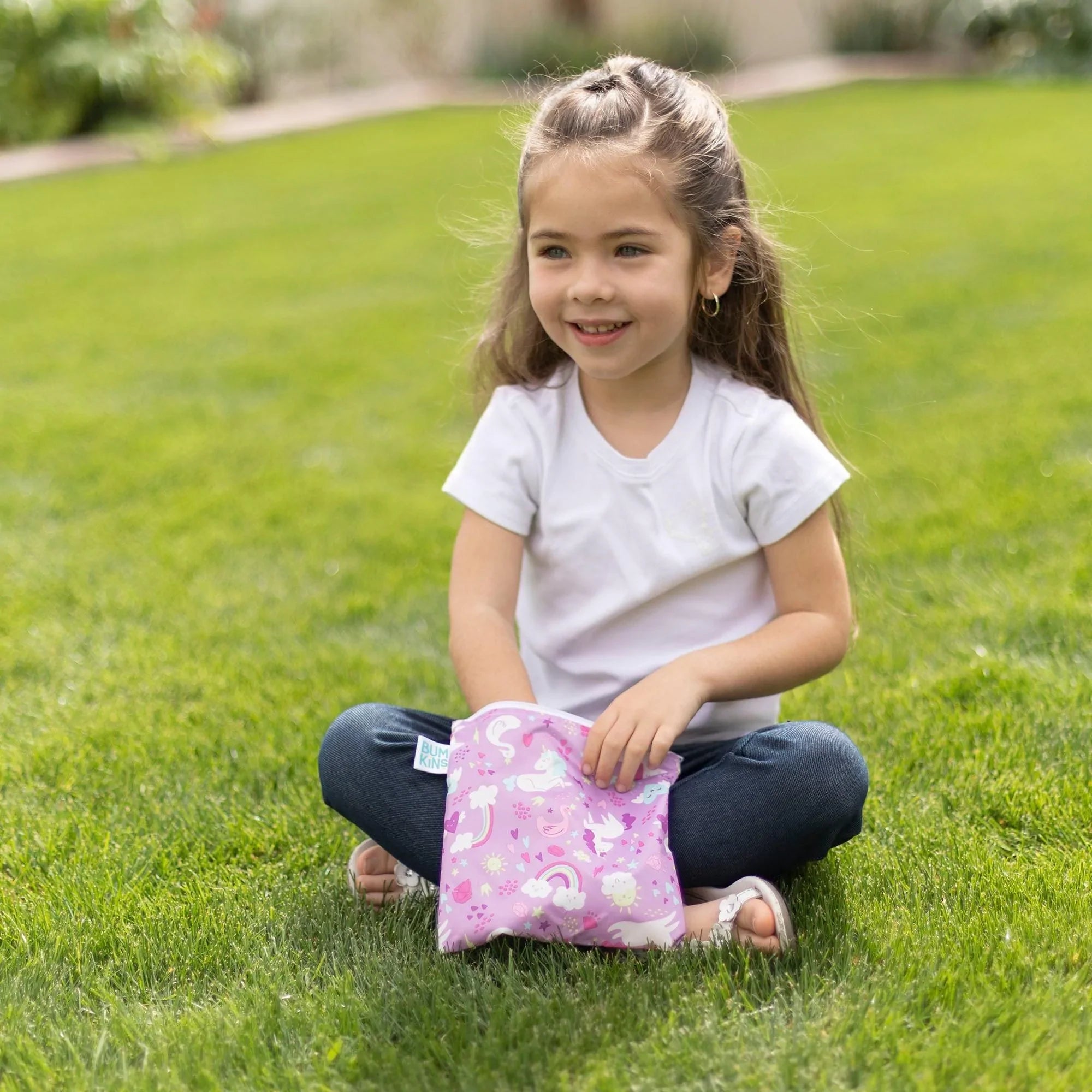 Reusable Snack Bag, Large 2-Pack: Rainbows & Unicorns