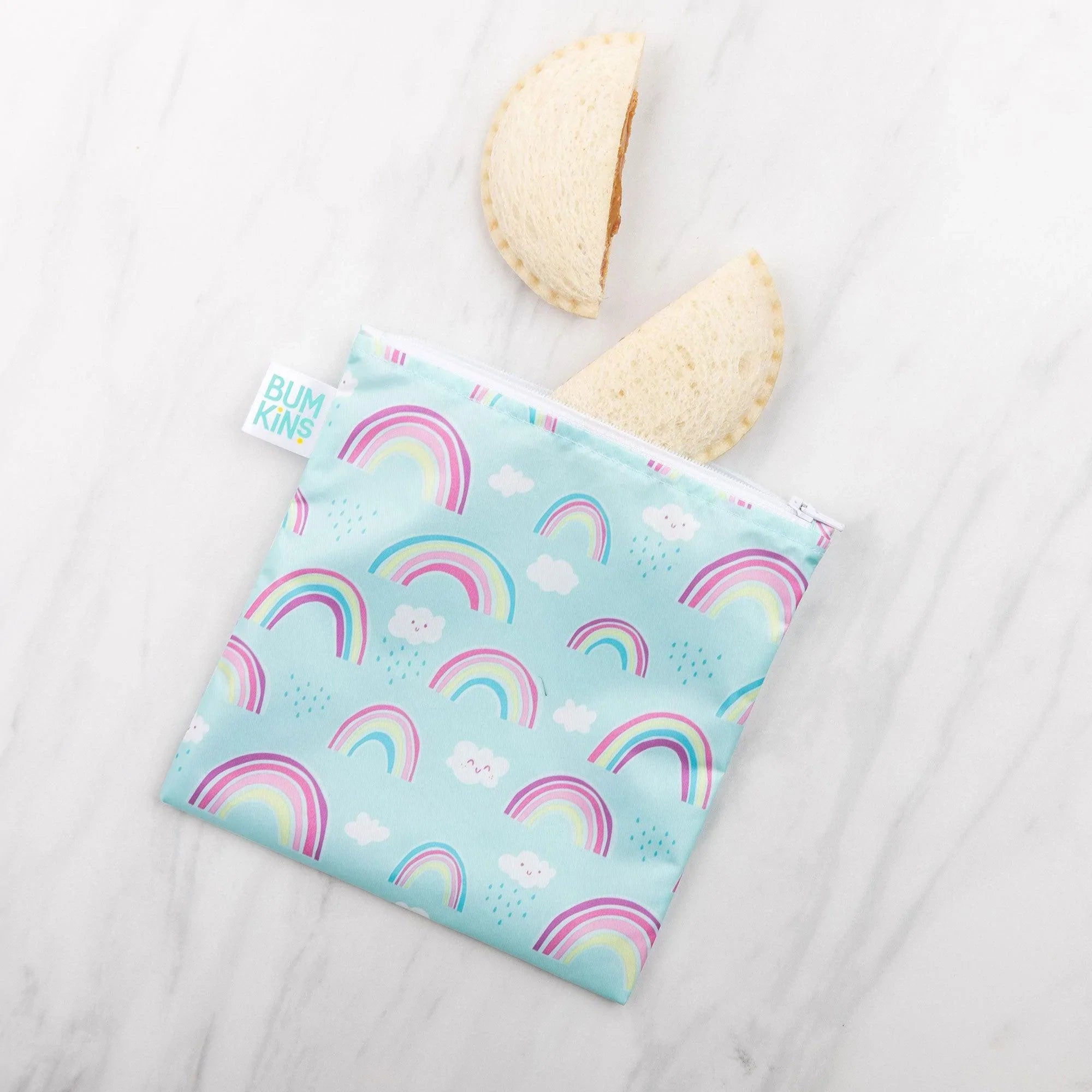 Reusable Snack Bag, Large 2-Pack: Rainbows & Unicorns