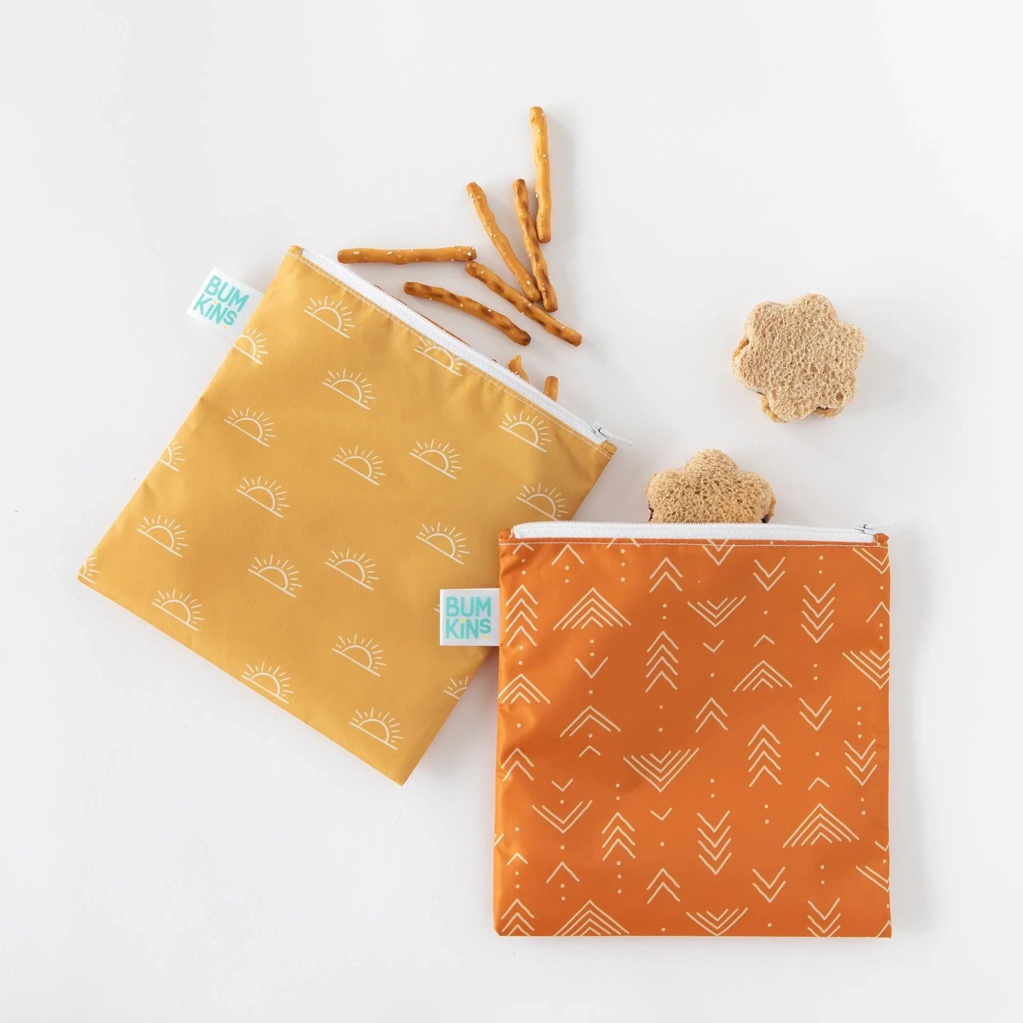 Reusable Snack Bag, Large 2-Pack: Sunshine and Grounded