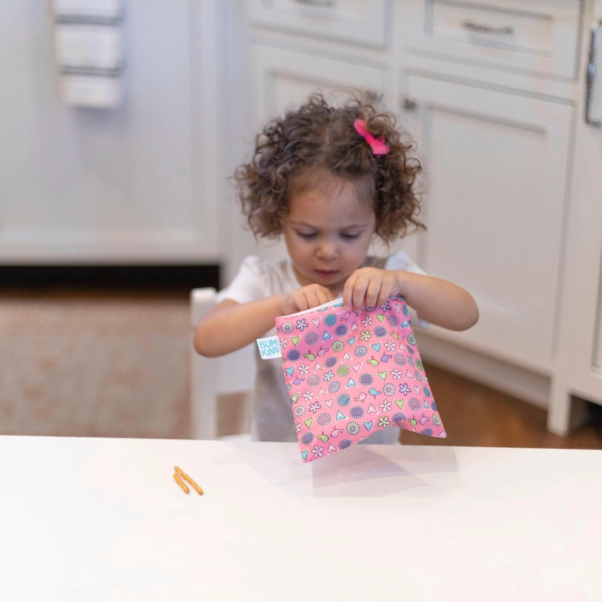 Reusable Snack Bag, Large: Love Birds