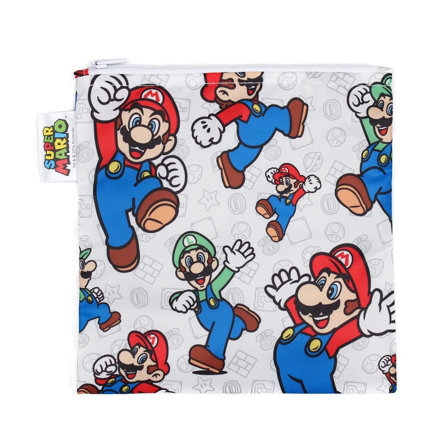 Reusable Snack Bag, Large: Super Mario & Luigi