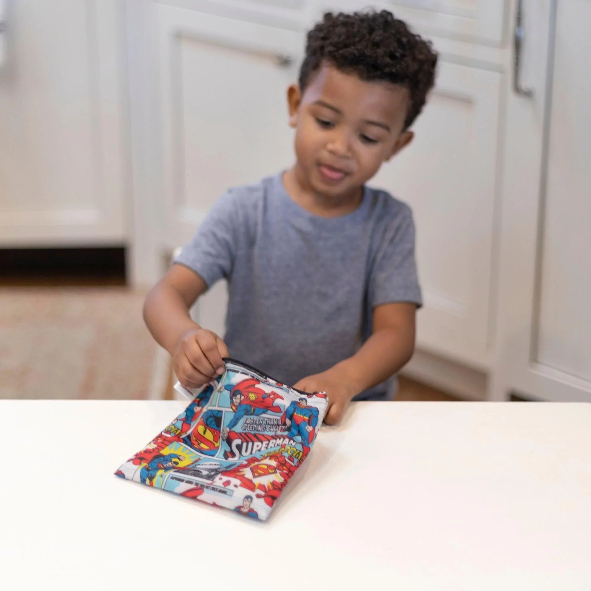 Reusable Snack Bag, Large: Superman