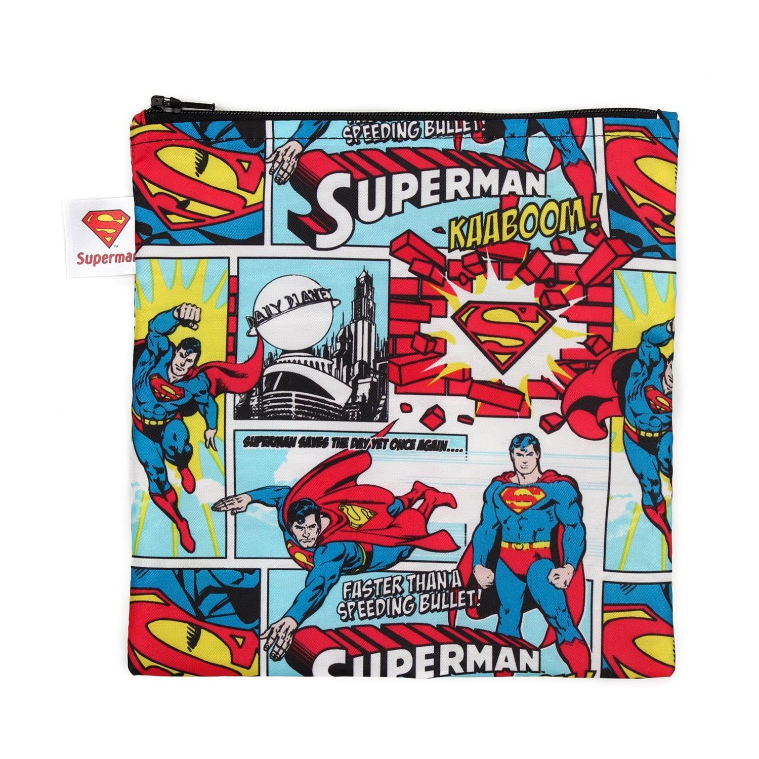 Reusable Snack Bag, Large: Superman