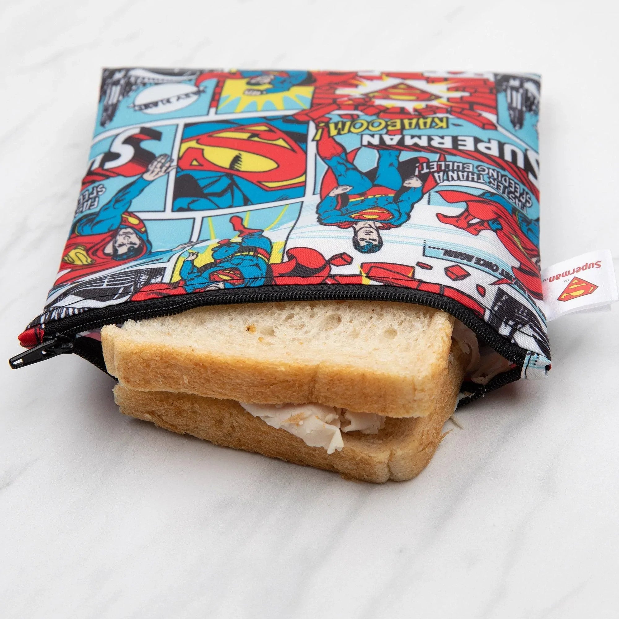 Reusable Snack Bag, Large: Superman