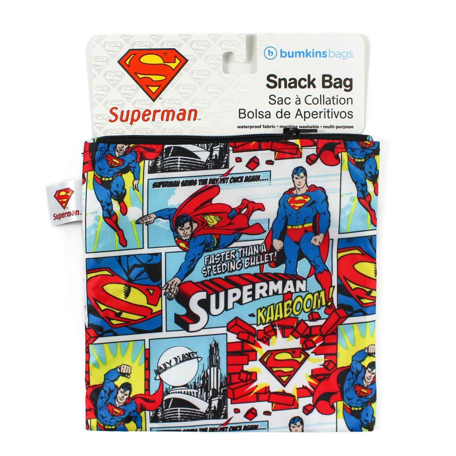 Reusable Snack Bag, Large: Superman