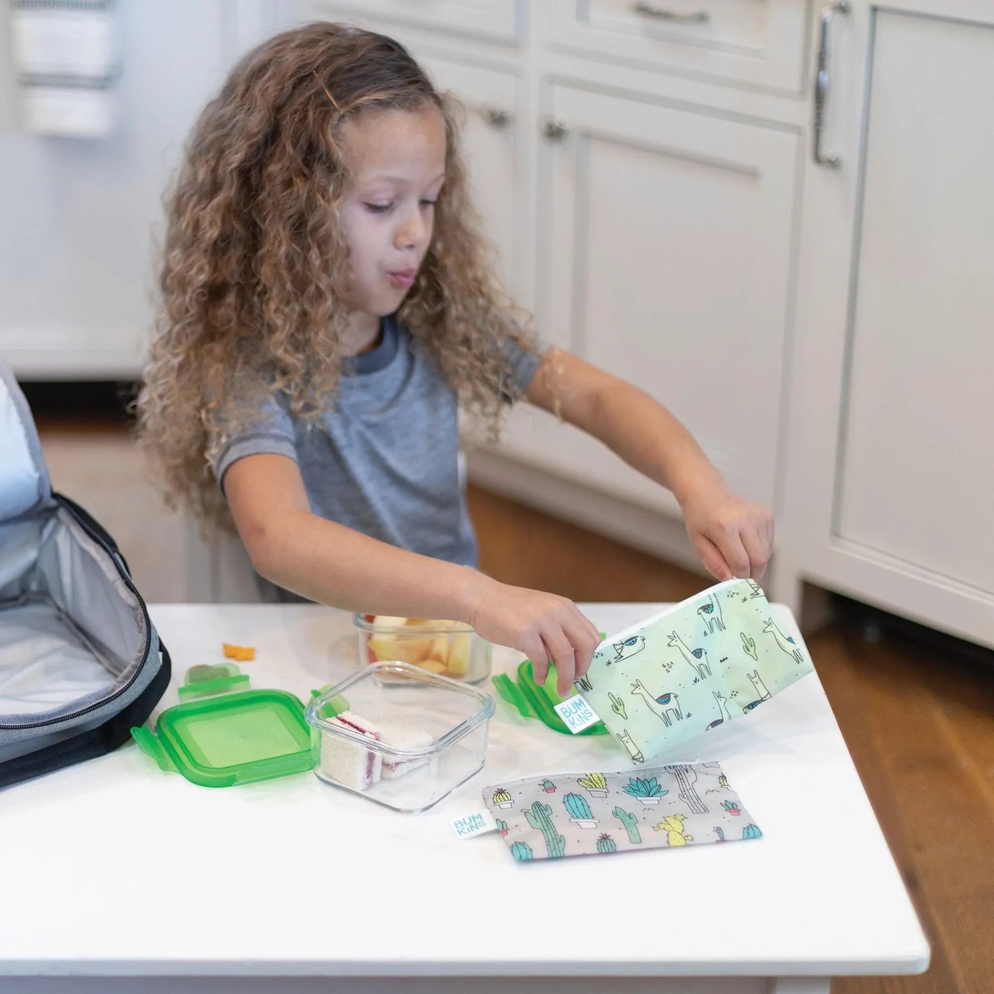 Reusable Snack Bag, Small 2-Pack: Cacti & Llamas