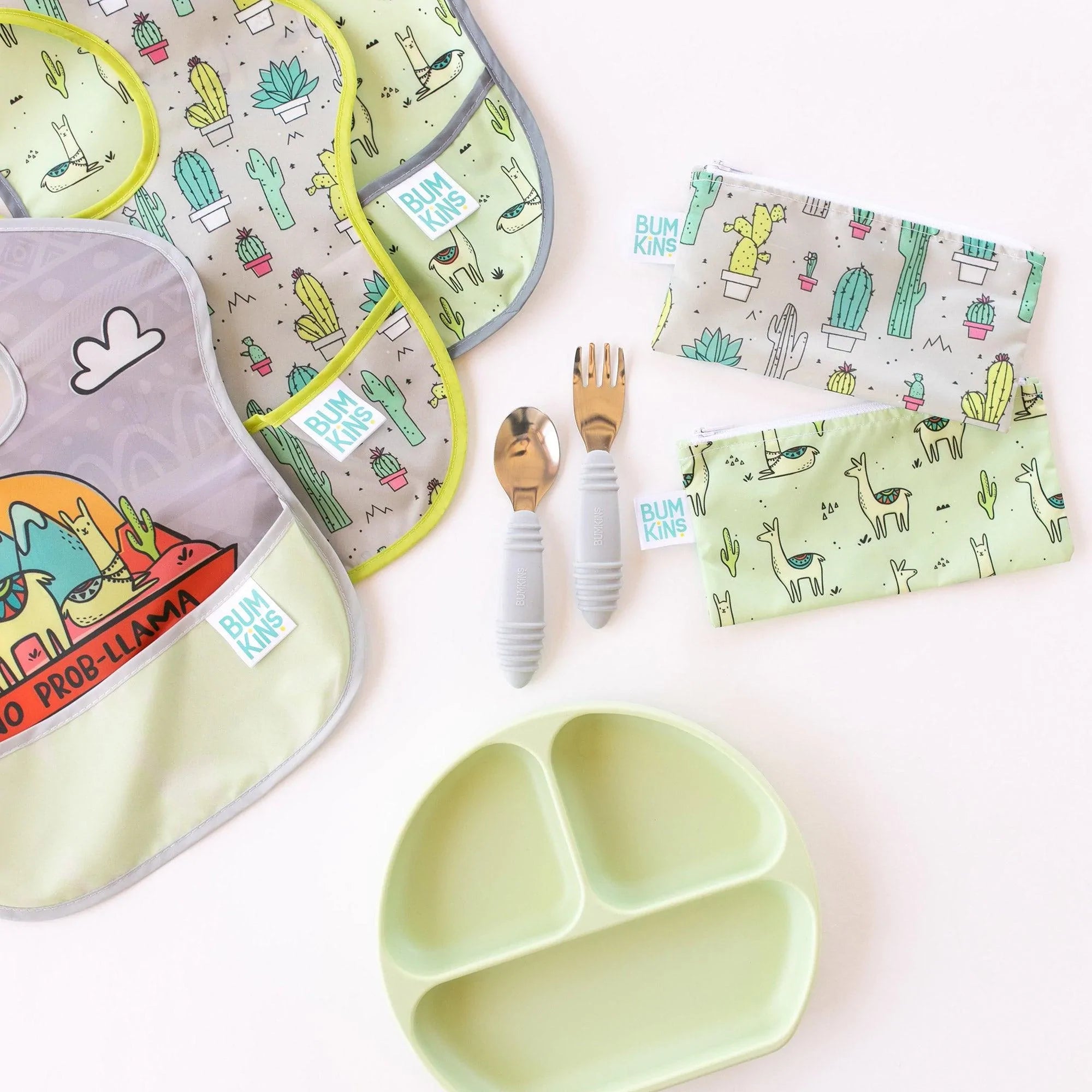 Reusable Snack Bag, Small 2-Pack: Cacti & Llamas