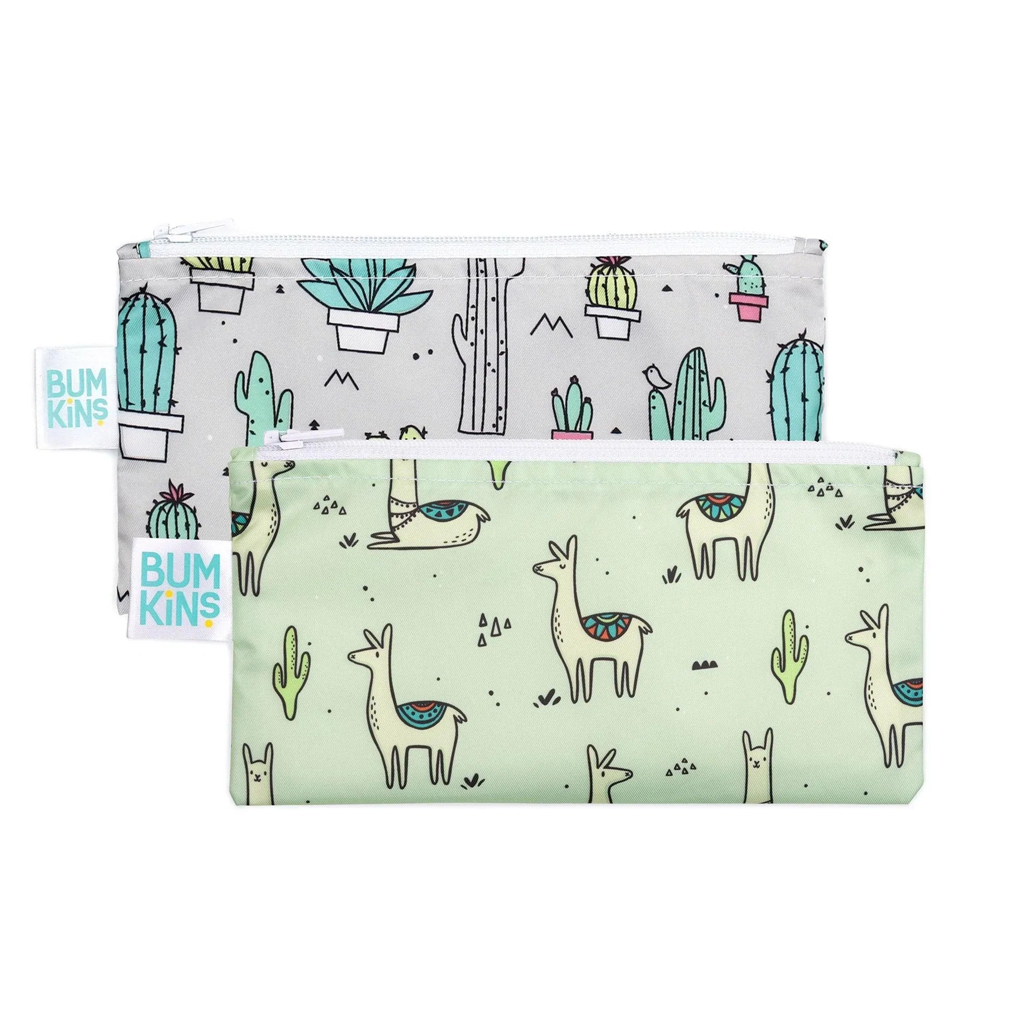 Reusable Snack Bag, Small 2-Pack: Cacti & Llamas