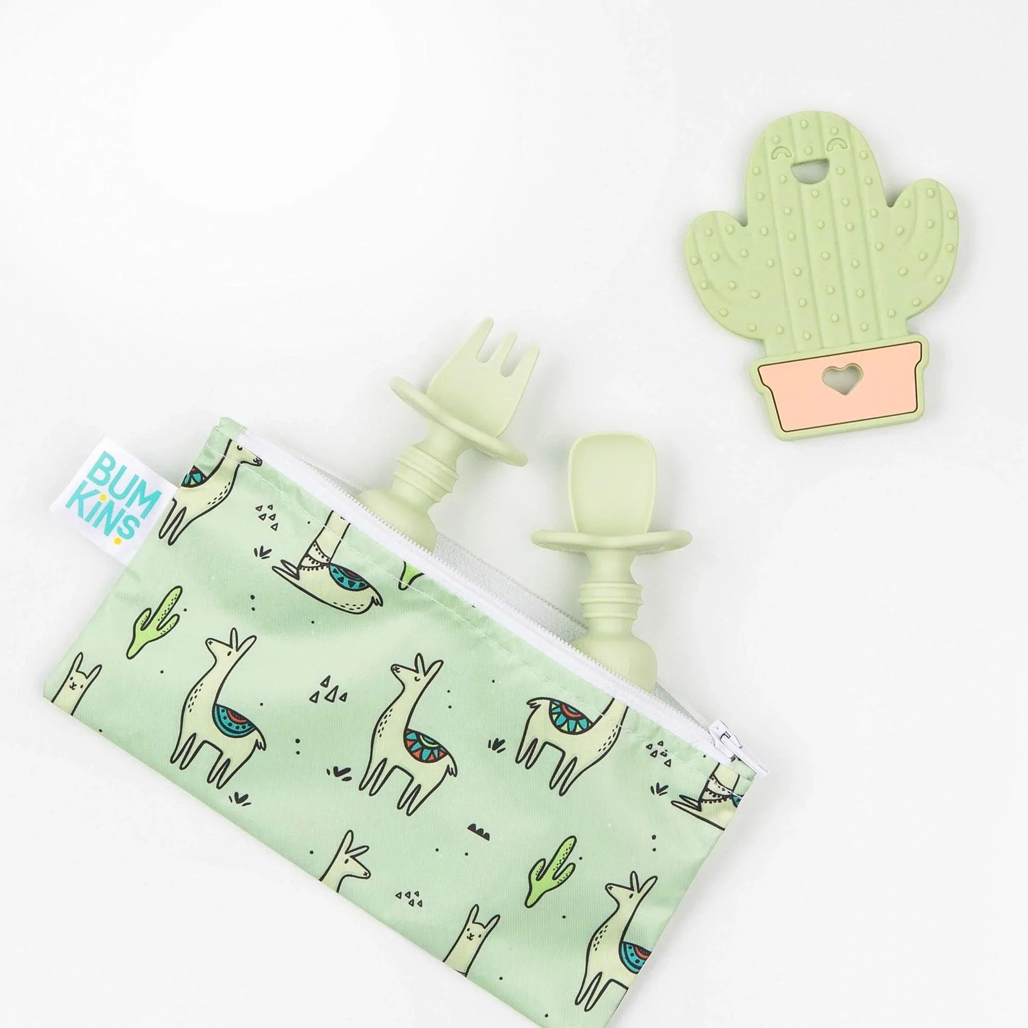 Reusable Snack Bag, Small 2-Pack: Cacti & Llamas