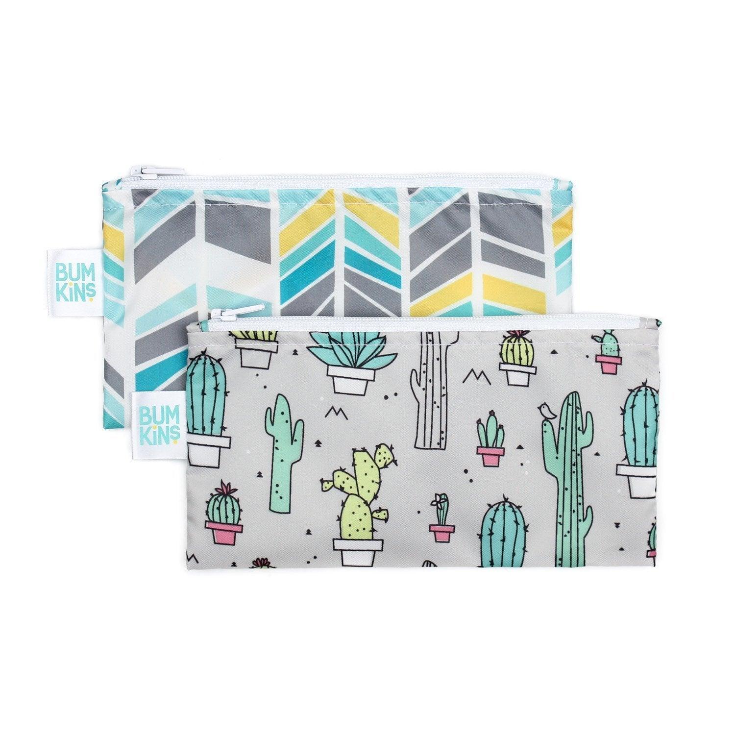 Reusable Snack Bag, Small 2-Pack: Quill & Cacti