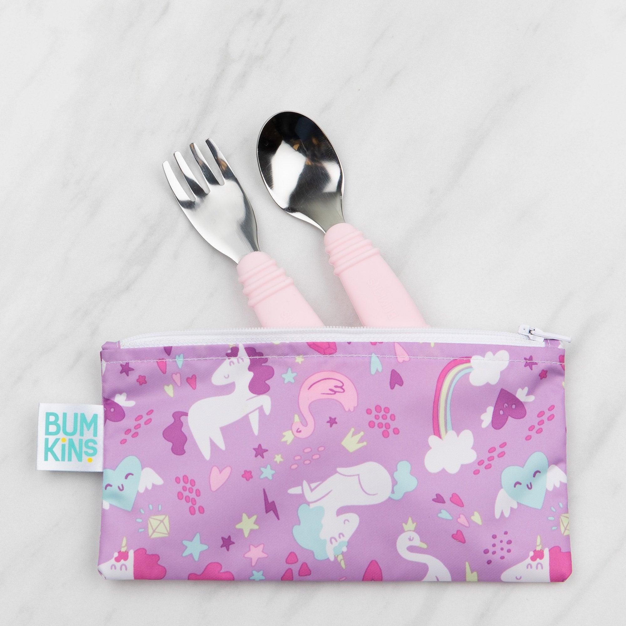 Reusable Snack Bag, Small 2-Pack: Rainbows & Unicorns