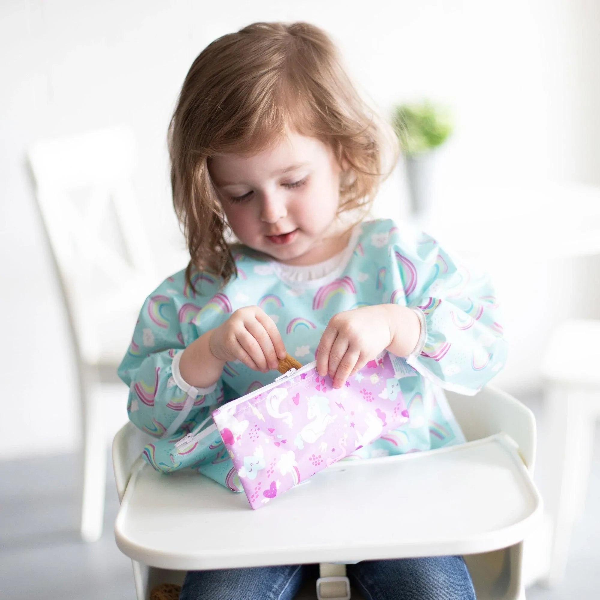 Reusable Snack Bag, Small 2-Pack: Rainbows & Unicorns