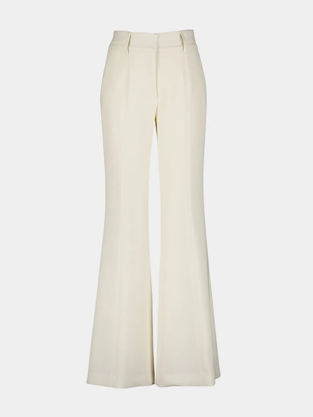 Rhein Silk-Wool Flared Pants