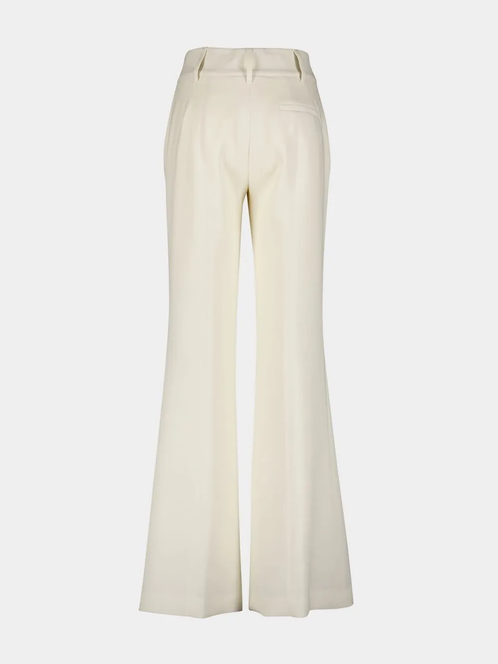 Rhein Silk-Wool Flared Pants