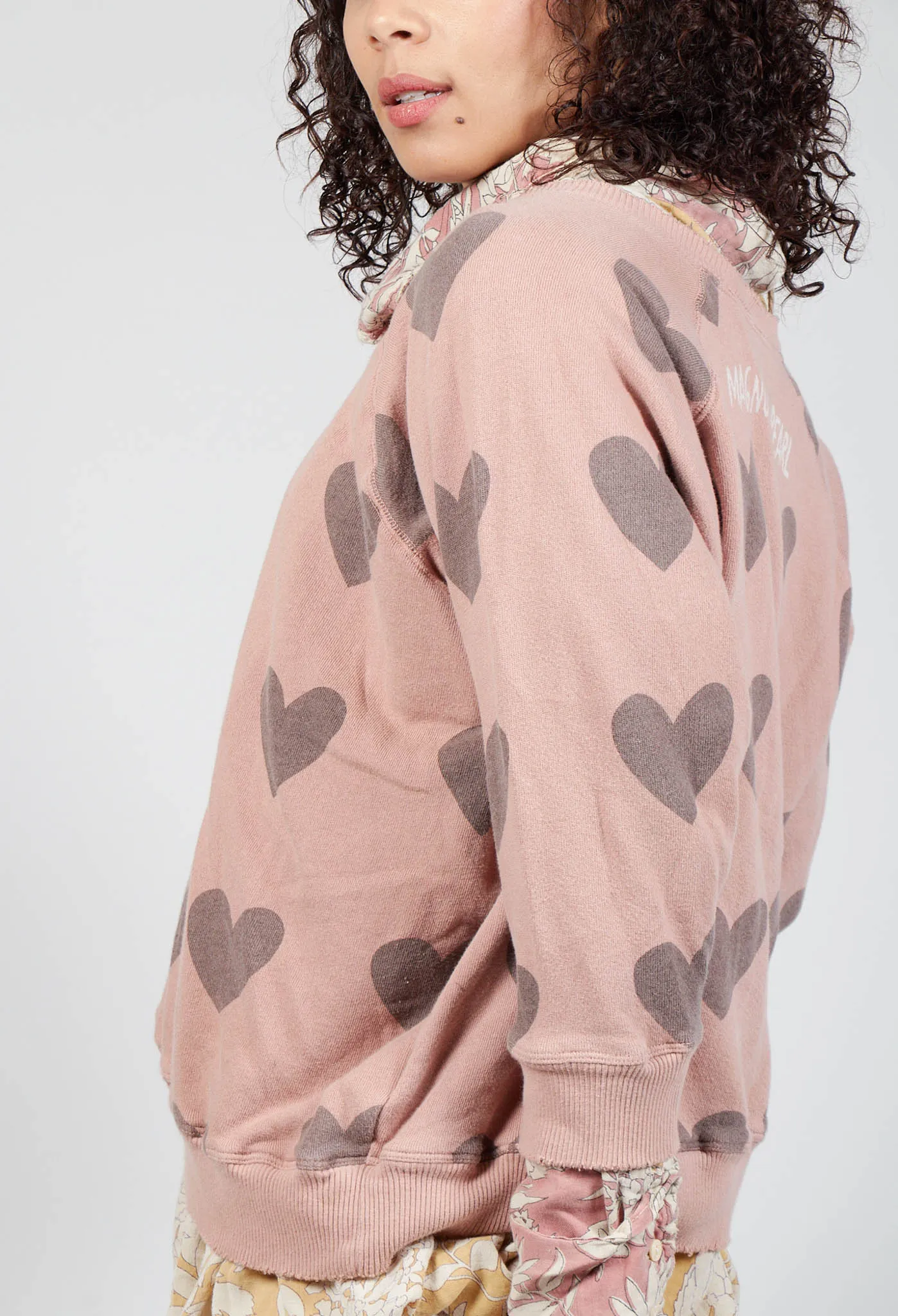 Rory Heart Sweatshirt in Cupid