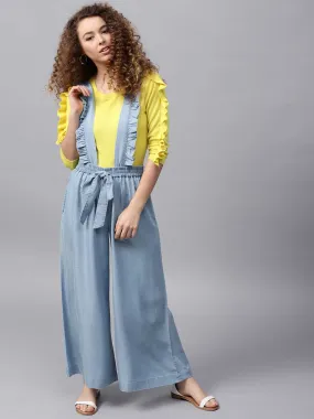 Ruffle Strape Flared Culottes