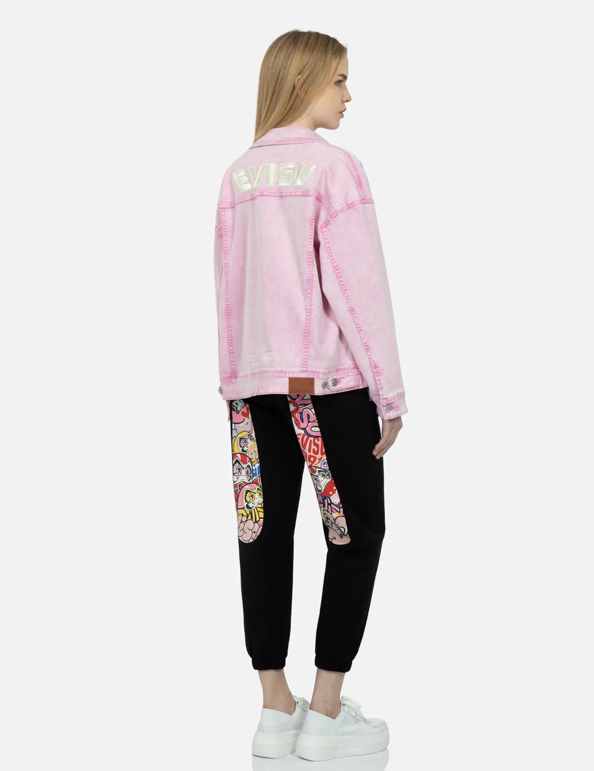 Seagull Embroidery Fuchsia Denim Jacket