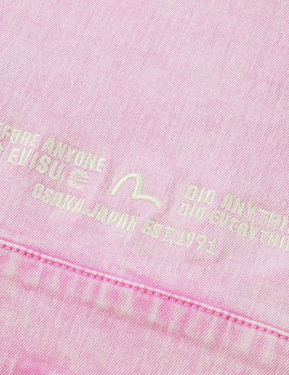 Seagull Embroidery Fuchsia Denim Jacket