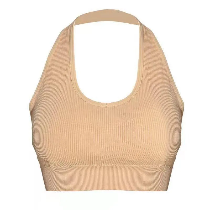 Sexy Halter Backless Bra Camisole for Women's Sports and Lingerie