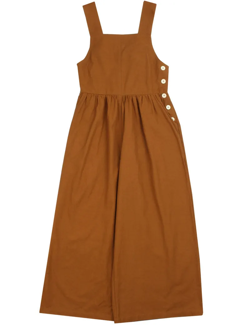 Sideline Polly Dungarees Tobacco