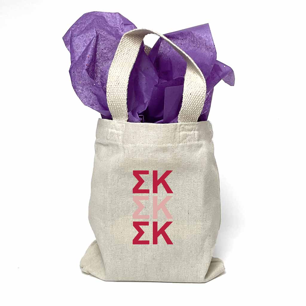 Sigma Kappa Sorority Greek Letters Mini Tote Gift Bag