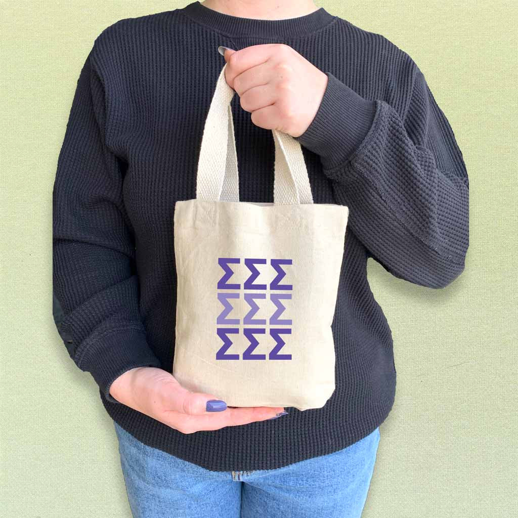 Sigma Sigma Sigma Sorority Greek Letters Mini Tote Gift Bag