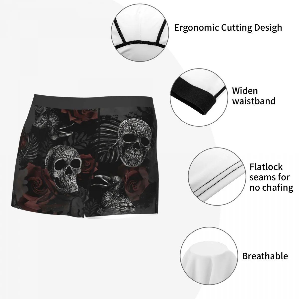 Skeleton Skull Bone Gothic Underpants