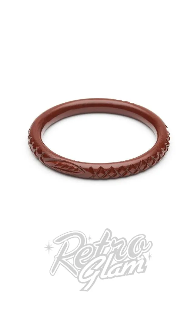 Splendette Heavy Carve Narrow Fakelite Bangle