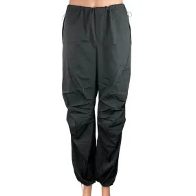 Steve Madden Women's Black High Rise Drawstring Parachute Trouser Pants Size S