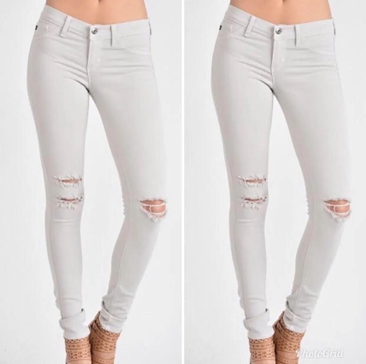 Stone Distressed Jegging Denim