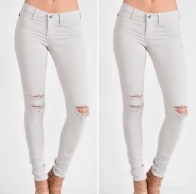 Stone Distressed Jegging Denim