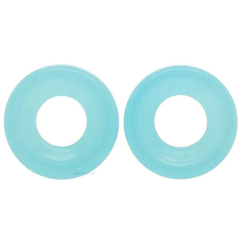 Stone Double Flare Eyelets - Mint Opalite