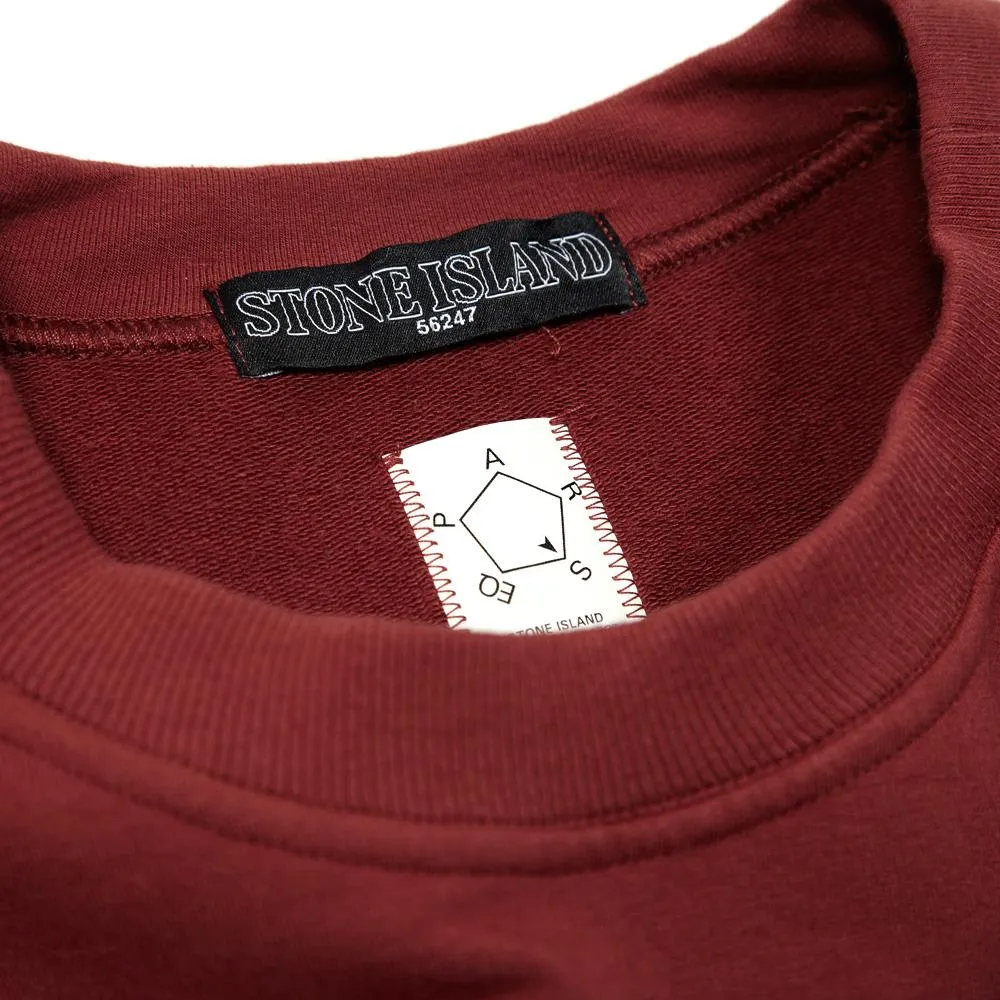 Stone Island Shadow Project Garment Dyed Fleece CrewBordeaux