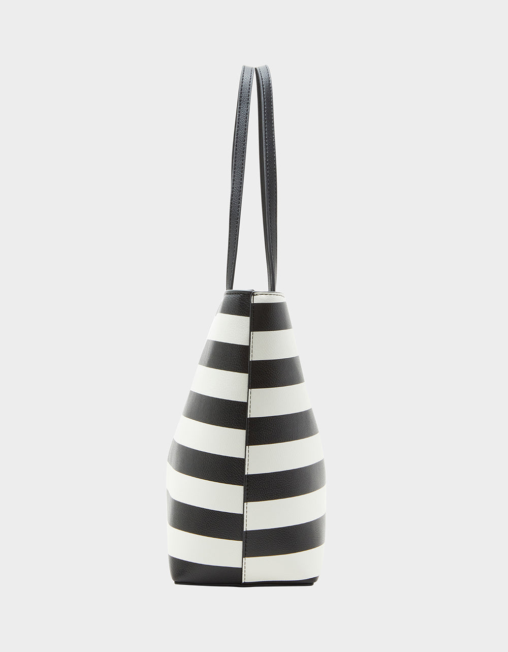 STRIPED BOW TOTE BLACK WHITE