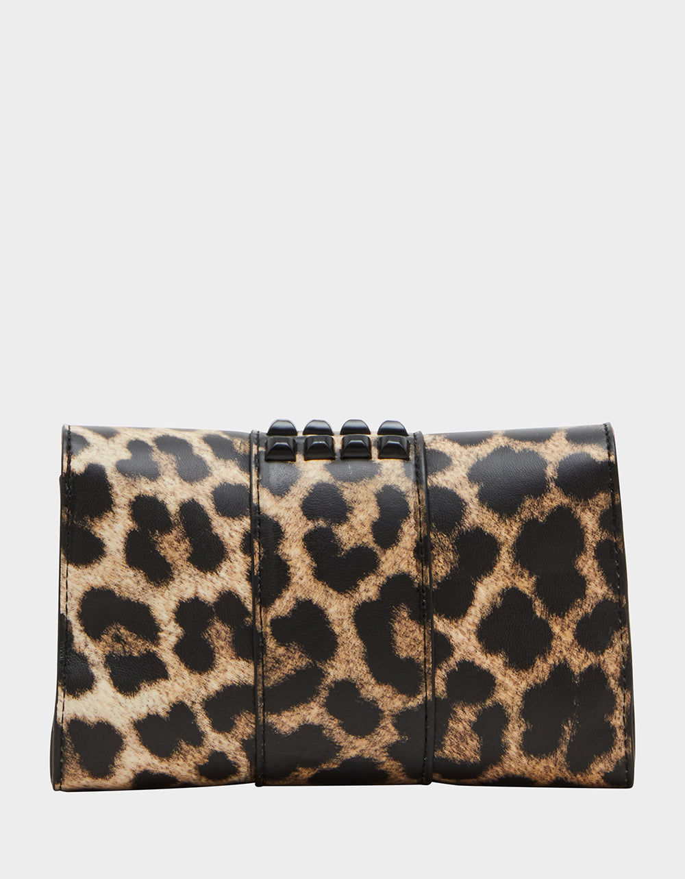 STUDDED CROSSBODY FLAP BAG LEOPARD