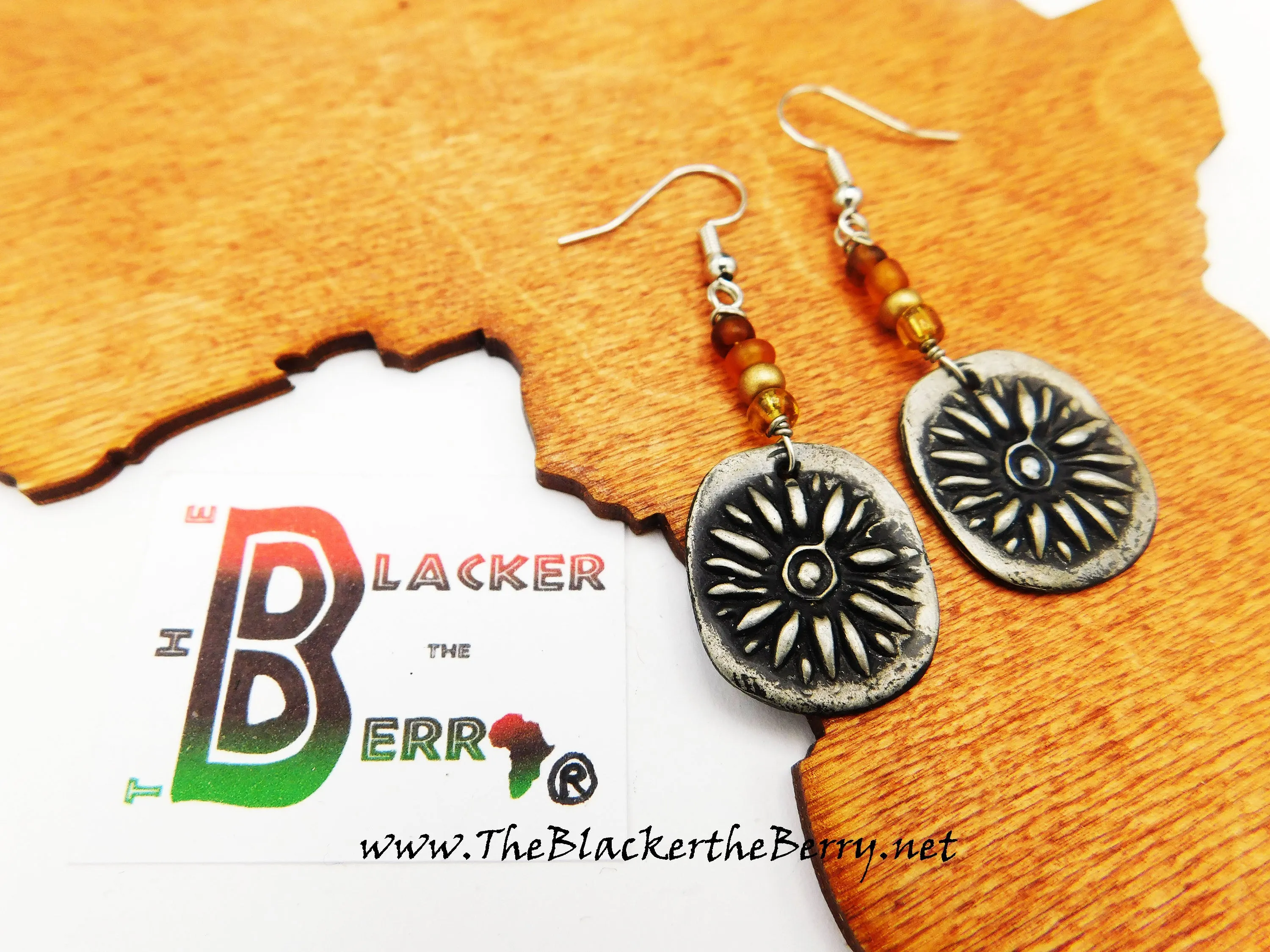 Sunflower Earrings Pewter Handmade Gift Ideas for Her Women Dangle Jewelry