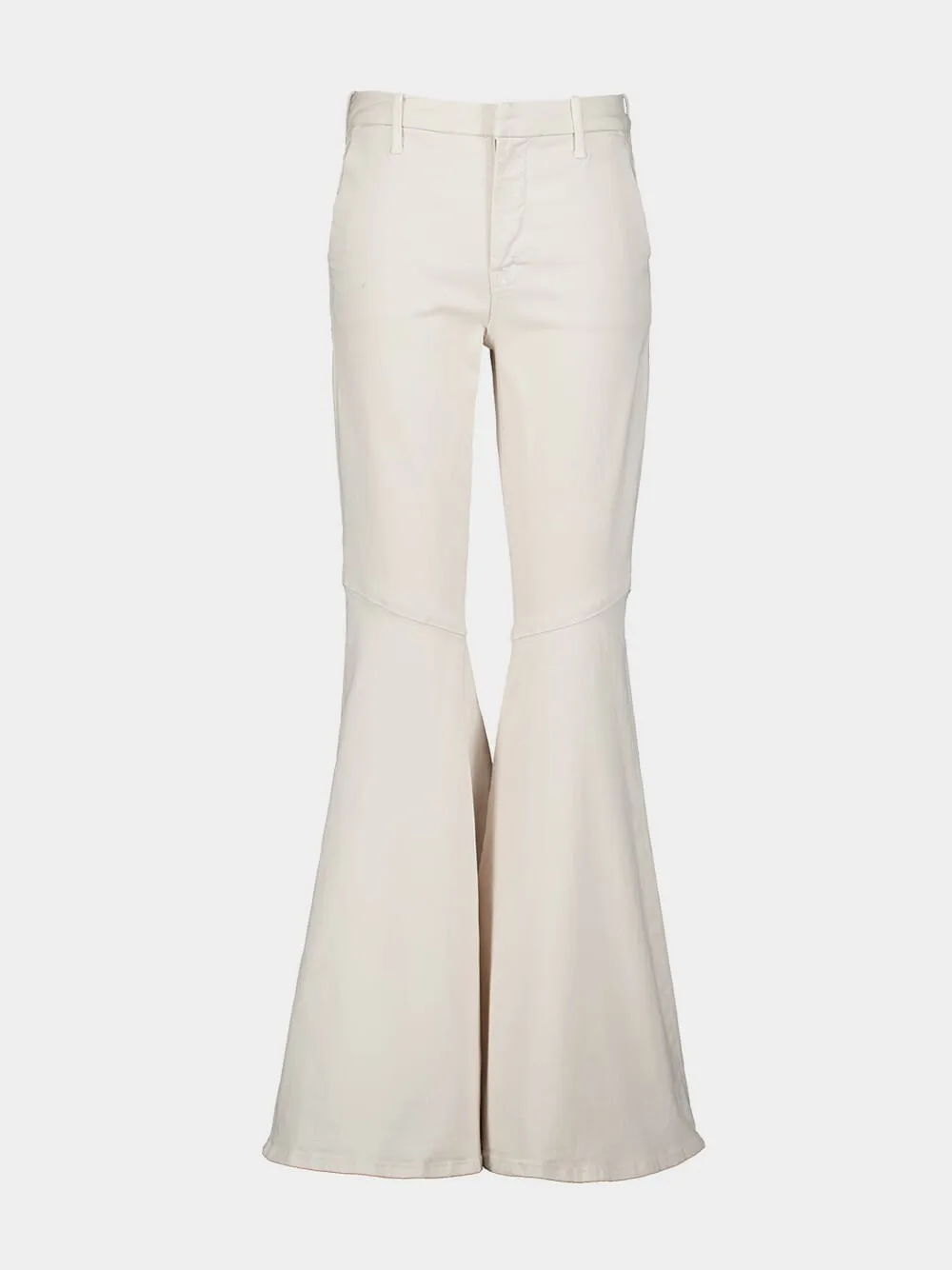 Super Cha Cha Cream High-Rise Flared Trousers