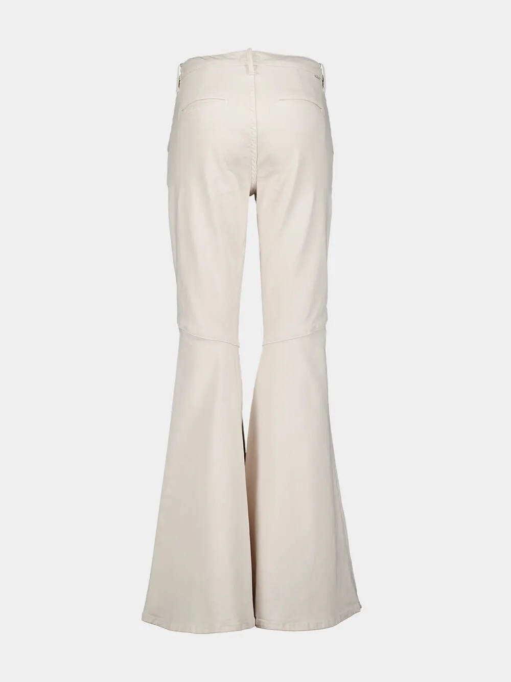 Super Cha Cha Cream High-Rise Flared Trousers