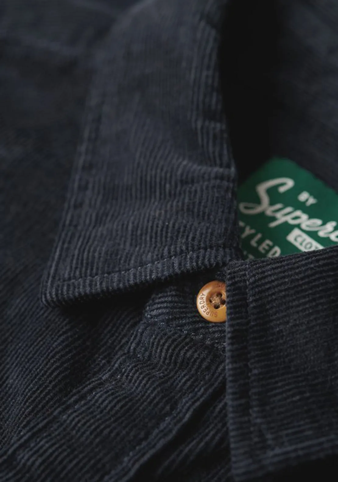 Superdry Trailsman Corduroy Workwear Shirt, Eclipse Navy