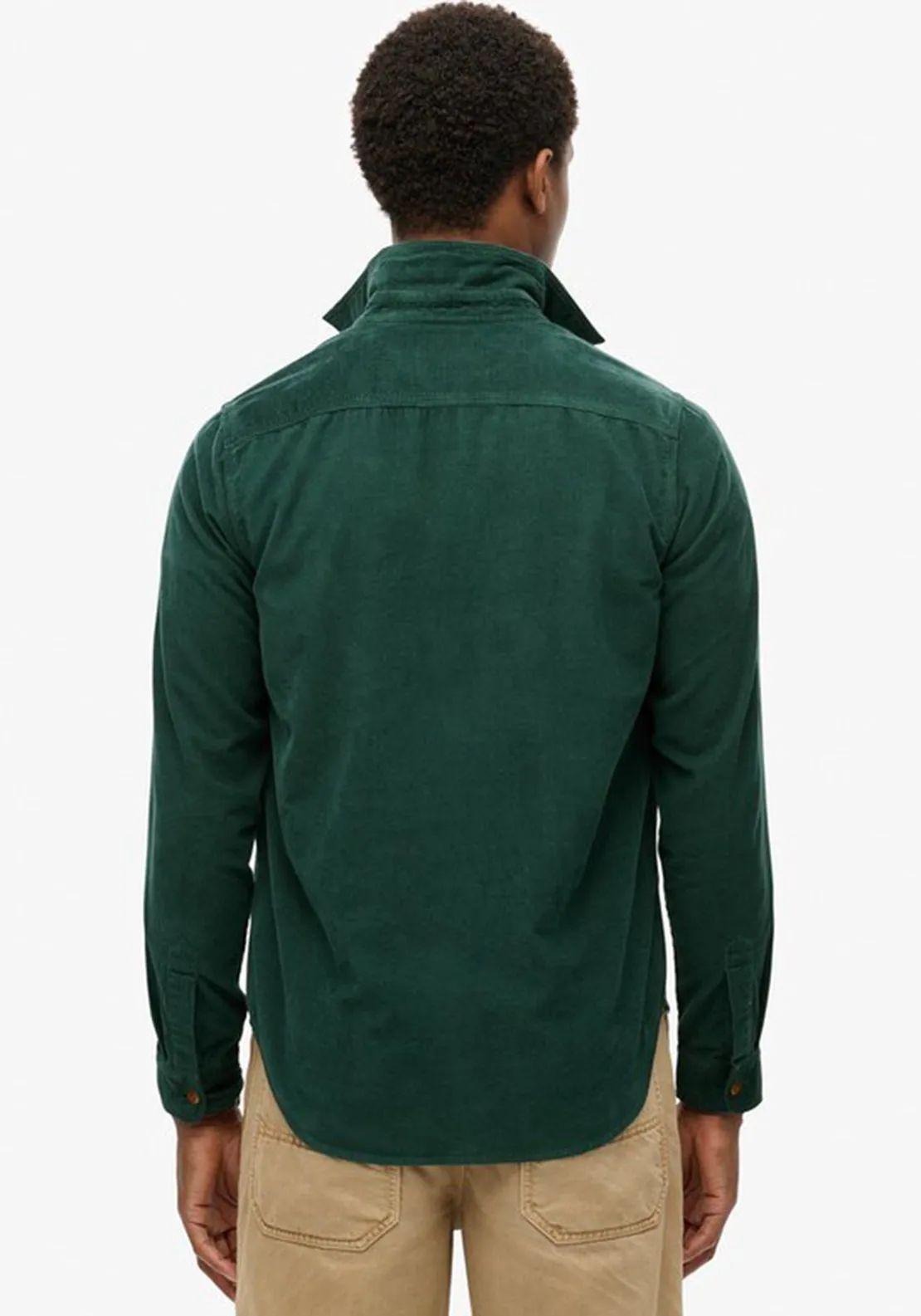 Superdry Trailsman Corduroy Workwear Shirt, Pine Green